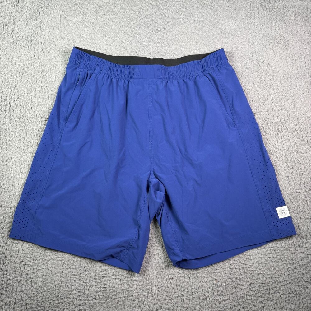 Adidas x Reigning Champ Shorts Mens XL Blue 9" Gym Stretch Performance